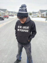 Load image into Gallery viewer, Go Be Great On Purpose Black Rhinestone Hoodie