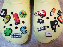 Load image into Gallery viewer, "Go Be Great On Purpose" Croc pen in Black