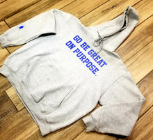 Load image into Gallery viewer, GBGOP hoodie in Gray with Blue
