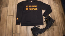 Load image into Gallery viewer, GBGOP Crewneck with pockets in front in Black with Orange
