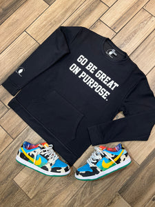 GBGOP Crewneck with front pockets in Black