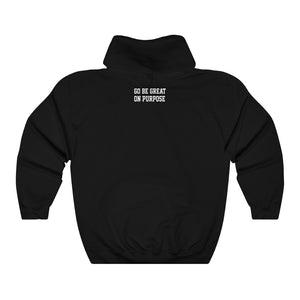 Unisex Heavy Blend"Go Be Great On Purpose"™ Black Hooded Sweatshirt