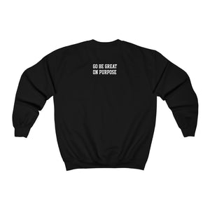 Unisex Heavy Blend "Go Be Great On Purpose"™ Black Crewneck Sweatshirt