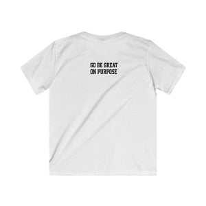 "Go Be Great On Purpose" Classic Kids Softstyle Tee White