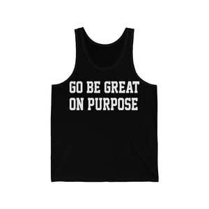 Women's "Go Be Great On Purpose" Black Jersey Tank