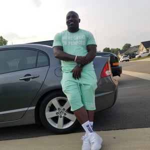 "Go Be Great On Purpose" T-shirt in Mint Green
